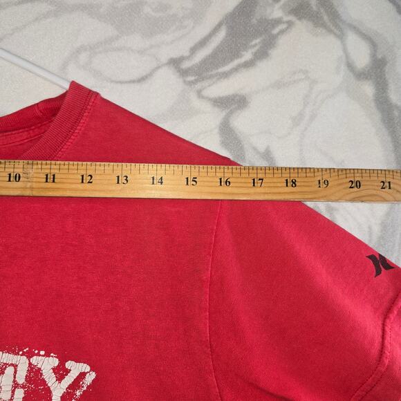 Y2K Hurley Kids T-Shirt Red Size L - Picture 8 of 12